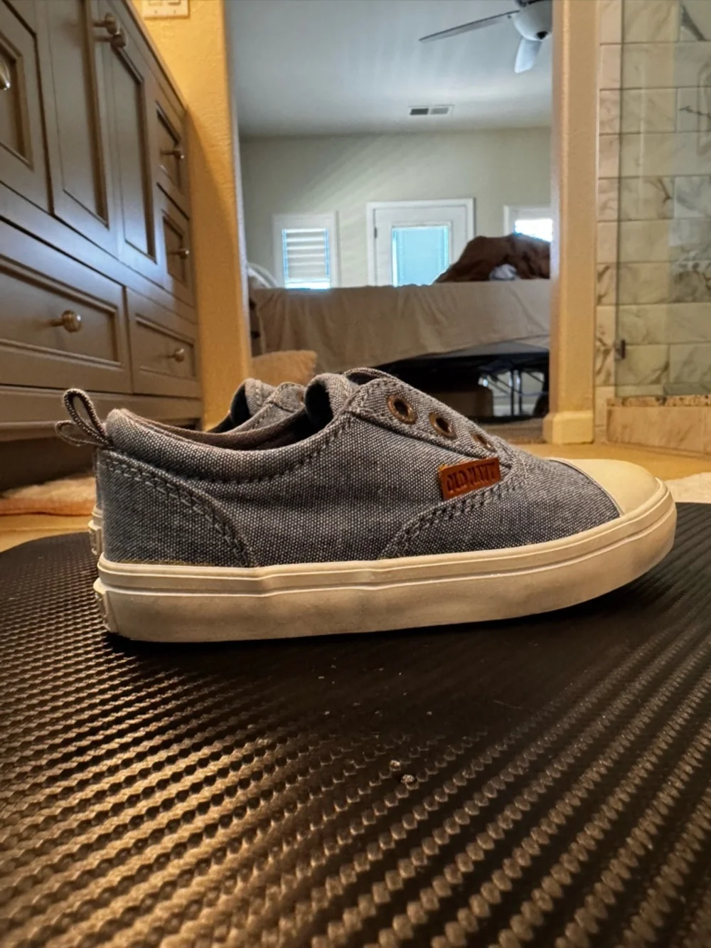 Old Navy Light Blue Canvas Slip-On Sneakers for Kids
